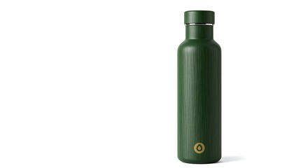 Sleek dark green reusable water bottle with a minimalist design