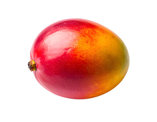 A mango with a red and yellow color