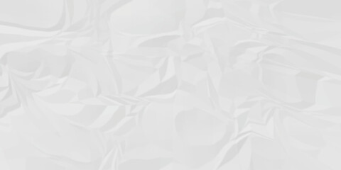 Crumple crushed aged white obsolete rumple craft design. wrinkle ripped creased white crumple aged closeup recycled document grunge paper background.	