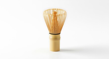 Traditional japanese bamboo whisk for preparing matcha green tea