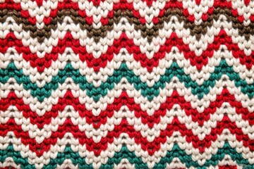 Fototapeta premium Christmas chevron pattern clothing knitting apparel.
