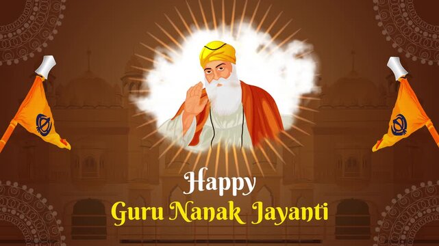 Happy Guru Nanak Jayanti Template. Wishing everyone a blessed Gurpurab filled with divine light and eternal blessings of Guru Nanak Dev Ji.