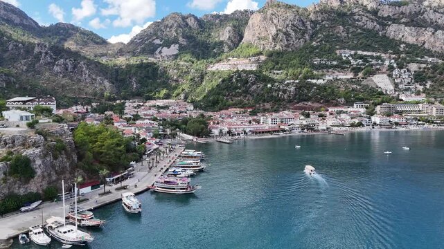 Aerial View of Turunc Bay in Marmaris, Turkey