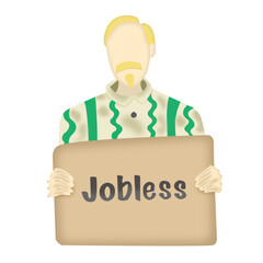Illustrations of the unemployed in daily life