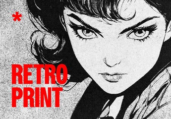 Grain Printing Effect Mockup