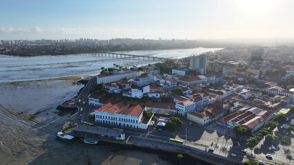 Sunset In Sao Luis Skyline At Sao Luis In Maranhao Brazil. Downtown Cityscape. Beautiful Skyline. Sao Luis Skyline At Sao Luis In Maranhao Brazil. Sunset Sky. Tourism Travel. Brazil Northeastern.