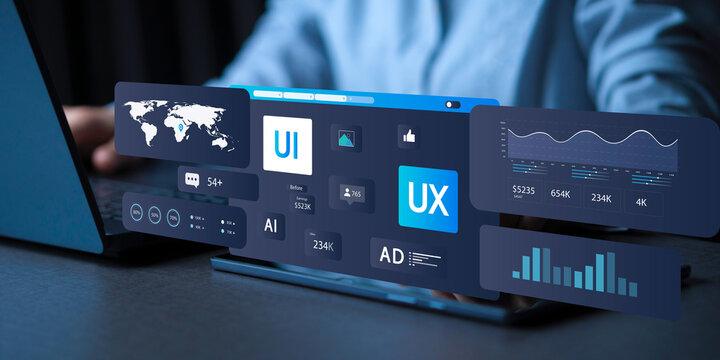 Entrepreneurs analyze data and user interfaces (UI/UX) in the digital world. Develop future-ready application interface layouts, online marketing, and digital development.