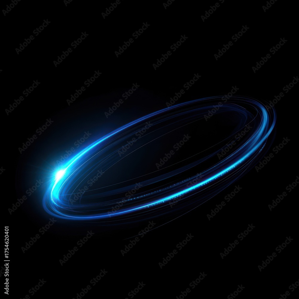 Wall mural oval line radius light technology background.