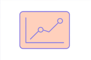 Minimalist financial progress chart displaying market trends and upward movement