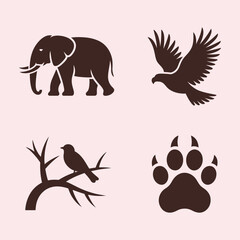 Animal silhouette icons design vector illustration