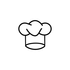 Chef hat outline icon vector
