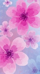 Fototapeta premium Abstract watercolor flowers background