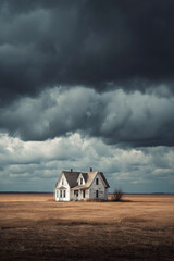 Storm Approaching the Abandoned House