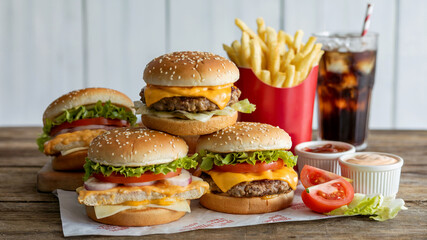 Cheeseburger Fries Cola Combo