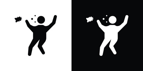 Drunk human icon concept design element. pictogram icons.