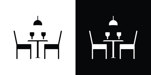 Dining table icon concept design element. pictogram icons.