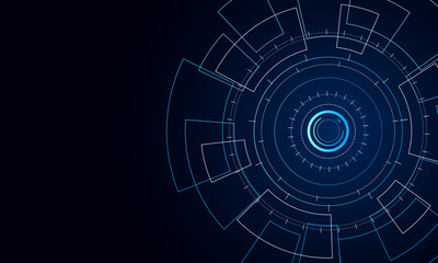 Sci fi futuristic user interface, HUD, Technology abstract background , Vector illustration	
