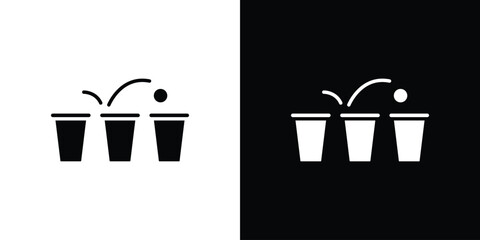 Beer pong icon concept design element. pictogram icons.