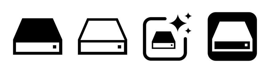Fototapeta premium Modern data storage icon with modular power supply unit and network adapter symbol in transparent PNG vector illustration for tech, IT, and hardware design projects