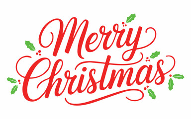 Spread holiday cheer with this festive "Merry Christmas" design, perfect for greeting cards, social media, and winter promotions, bringing warmth and joy