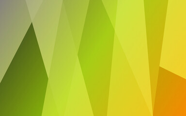 Polygonal Abstract Background – Faceted Crystal Design with Green, Yellow, and Orange Gradient