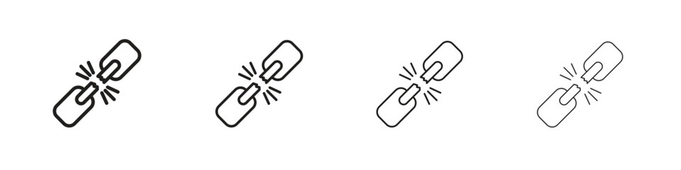 Weak icons. editable stroke icon collection.