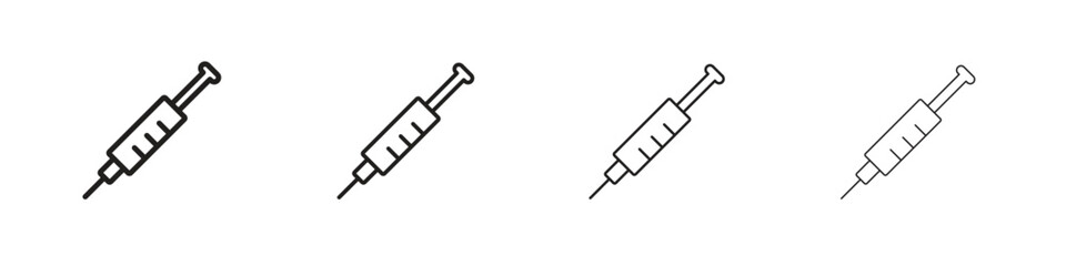 Vaccination icons. editable stroke icon collection.