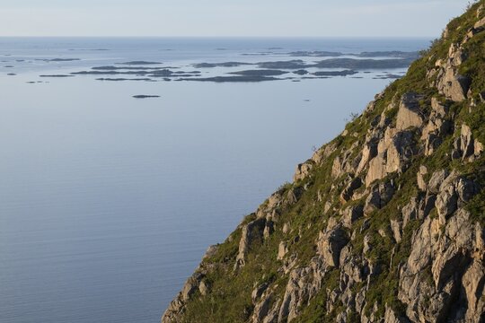View from R&oslash;rsethornet to archipelago and offshore islands, Otroya or Otr&oslash;ya island, M&oslash;re og Romsdal, Norway