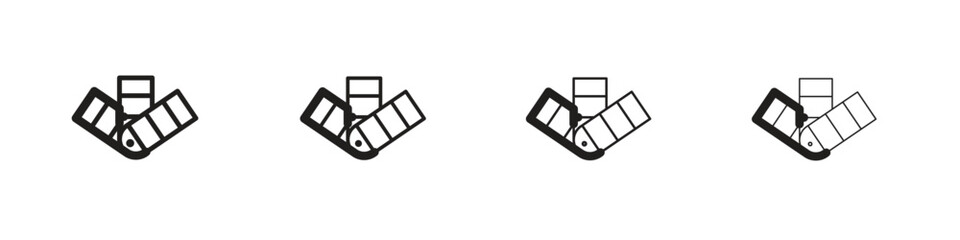 Swatches icons. editable stroke icon collection.