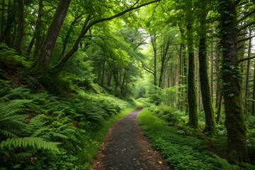 Fototapeta premium Hidden Path Through Dense Forest