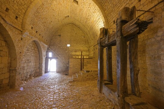 Old wine press, Romanesque Cistercian abbey of Le Thoronet, D&eacute;partement Var, France
