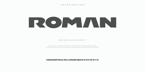 Roman Sport Modern Future bold Alphabet Font. Typography urban style fonts for technology, digital, movie logo bold style. vector illustration