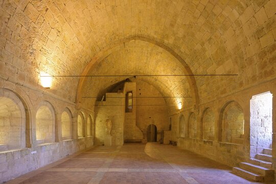 Dormitory, Romanesque Cistercian abbey Le Thoronet, D&eacute;partement Var, France