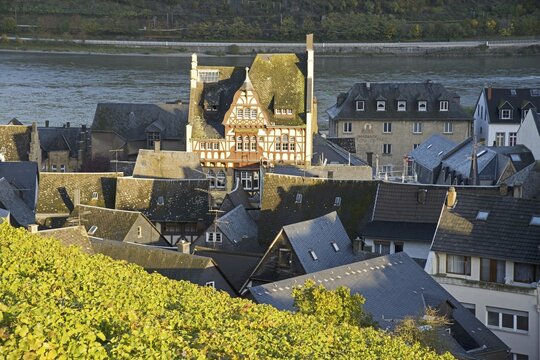 Hotel am Markt, Old Town of Bacharach, Unesco World Heritage Upper Middle Rhine Valley, Bacharach, Rhineland-Palatinate, Germany