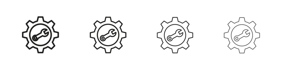 Maintainance icons. editable stroke icon collection.