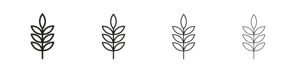 Malt icons. editable stroke icon collection.