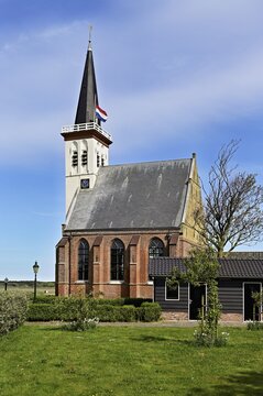 600 year old Hoornder Church, Reformed Church, Den Hoorn, Texel, Holland, Netherlands