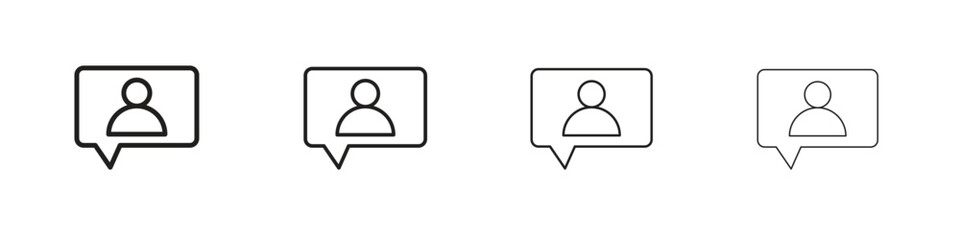 Followers icons. editable stroke icon collection.