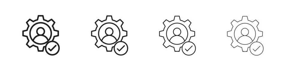 Expert icons. editable stroke icon collection.