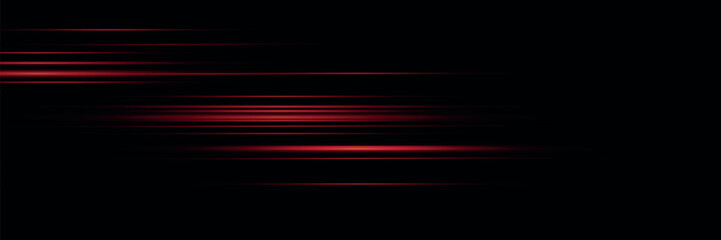 Speed lines light effect, glowing magic rays, abstract neon lines. Police or car lights in motion concept. Vector illustration.
