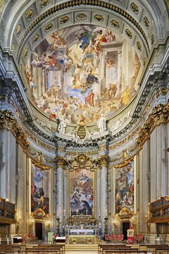 Interior view, nave, Chiesa di Sant Ignazio di Loyola, Rome, Lazio, Italy