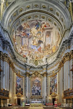 Interior view, nave, Chiesa di Sant Ignazio di Loyola, Rome, Lazio, Italy