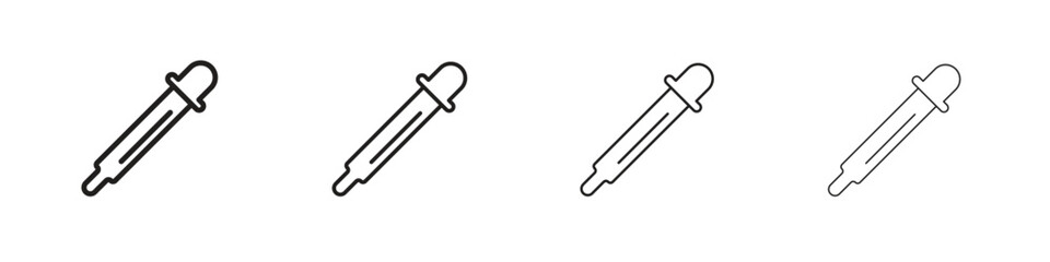 Color picker icons. editable stroke icon collection.