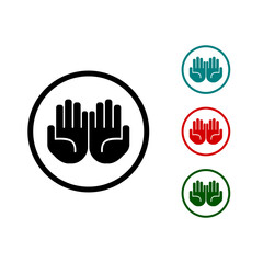 Vector praying hands icon