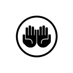 Vector praying hands icon