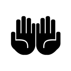Vector praying hands icon
