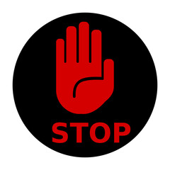 stop hand icon