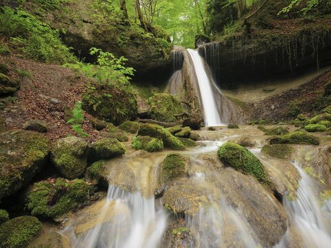 Schwarzenbach Waterfall, Baar, Canton Zug, Switzerland
