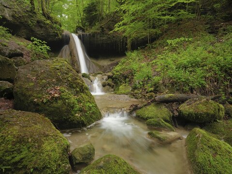 Schwarzenbach Waterfall, Baar, Canton Zug, Switzerland