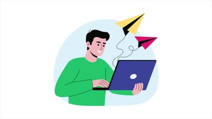 Cloud Computing and Remote Work Animation MP4 File